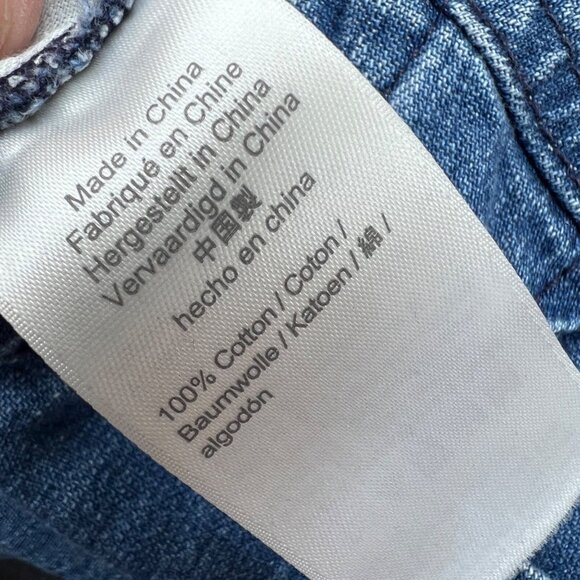 J.Crew Point Sur Patch-Pocket Utility Blue Denim Short Sleeve Romper Size 4 - Picture 12 of 14